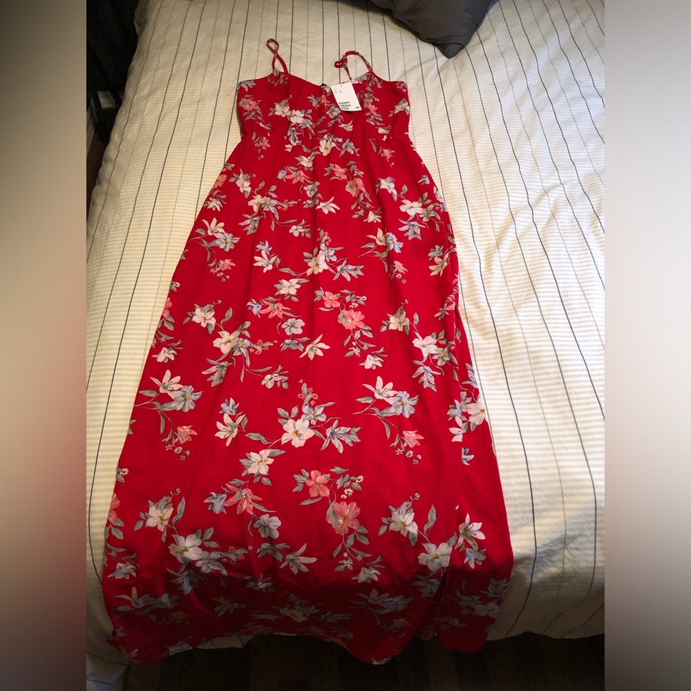 Red maxi dress